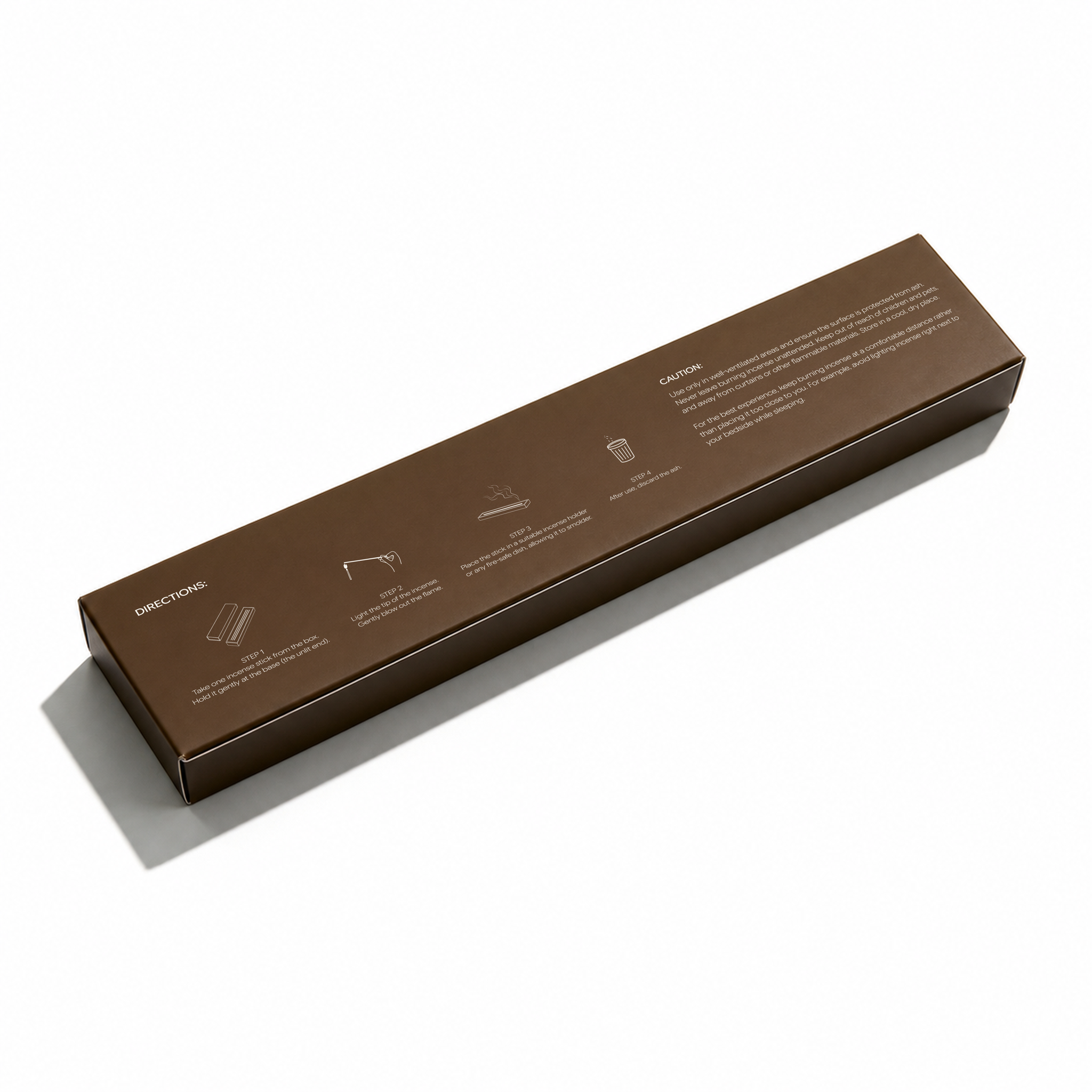 Phloia Grounded Sandalwood Incense back packaging with directions and safety information