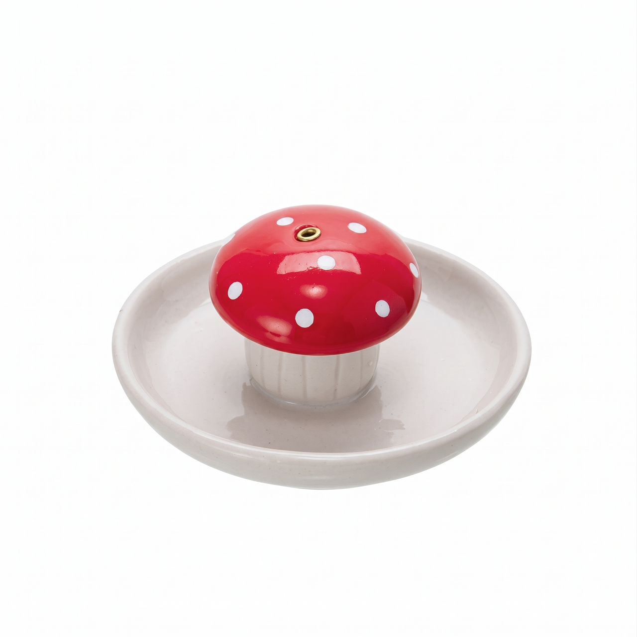 Cute Mushroom Ceramic Incense Holder