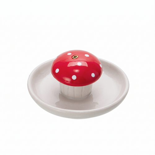 Cute Mushroom Ceramic Incense Holder