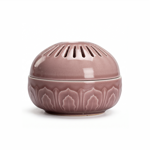 Ru Glazed Censer with Upward-Facing Lotus Petals